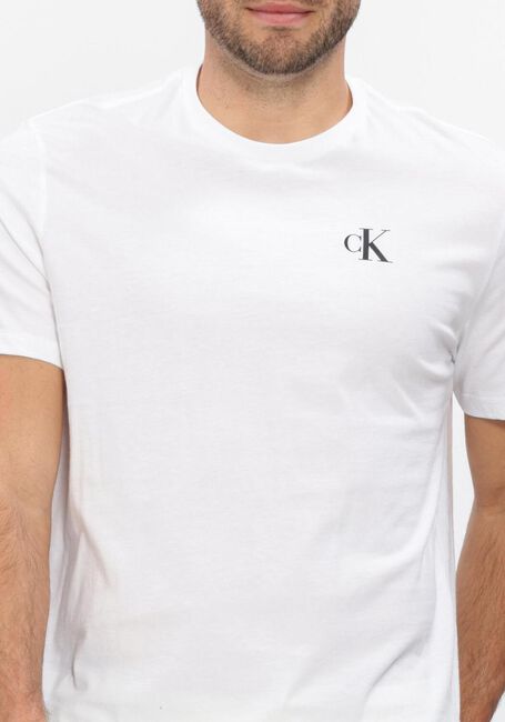 Wei&szlig;e CALVIN KLEIN T-shirt SS 30S CLASSIC BACK MONOLOGO TEE - large