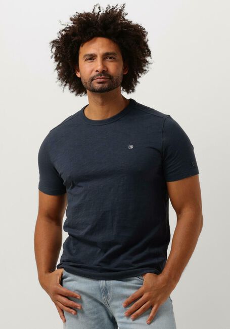 Dunkelblau CAST IRON T-shirt SHORT SLEEVE R-NECK ORGANIC COTTON SLUB ESSENTIAL - large