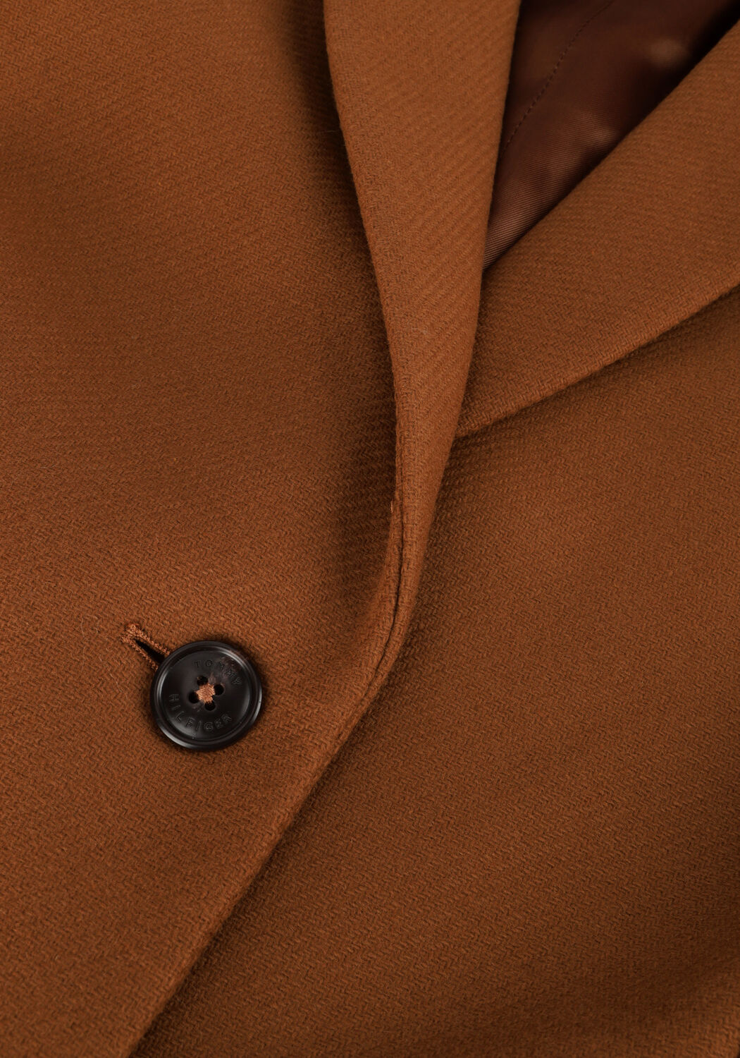 Cognacfarbene TOMMY HILFIGER M&auml;ntel WOOL BLEND CLASSIC COATD - large