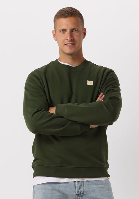 Grüne SCOTCH & SODA Pullover ESSENTIALS LOGO BADGE CREW NECK SWEAT - large