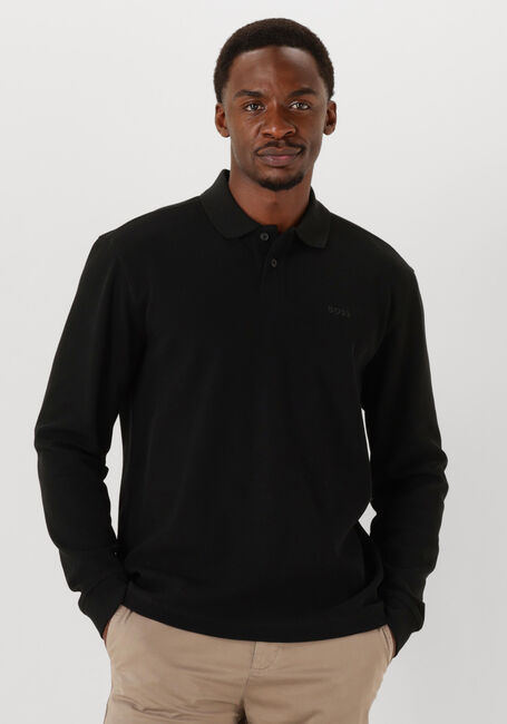 Schwarze BOSS ORANGE Polo-Shirt PETEMPESTO LONG - large