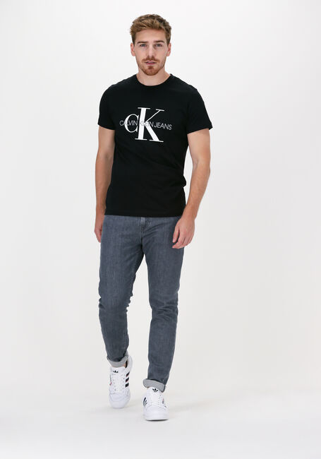Schwarze CALVIN KLEIN T-shirt ICONIC MONOGRAM SS SLIM TEE - large