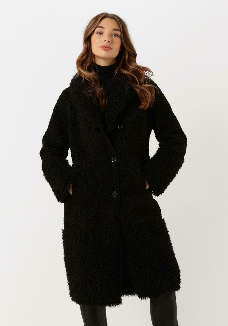 schwarze beaumont teddy-jacke lammy reversible coat