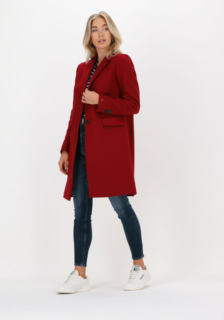 Rote TOMMY HILFIGER Mäntel TH ESS WOOL BLEND CLASSIC COAT - large