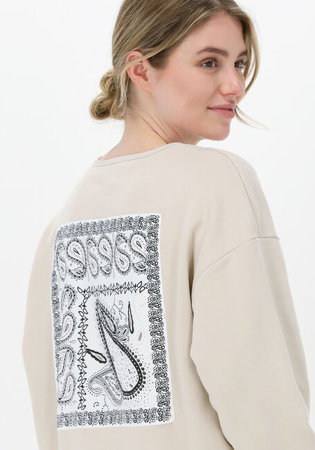 Beige JUST FEMALE Pullover PAISLEY BADGE SWEAT - large