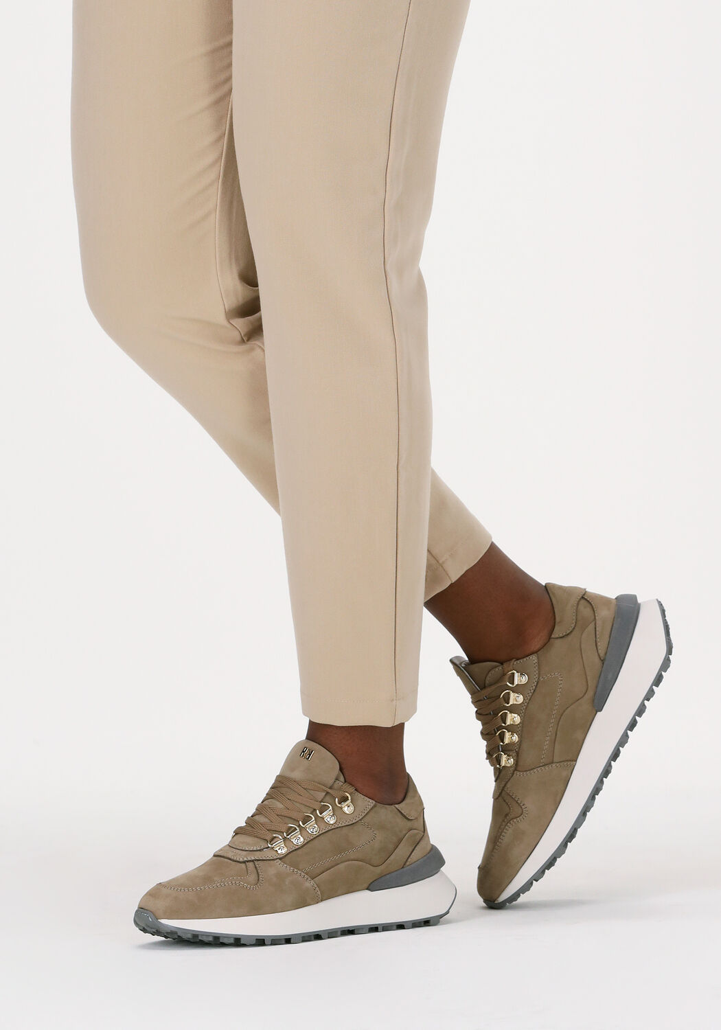 Taupe RED-RAG Sneaker Low 76846 - large