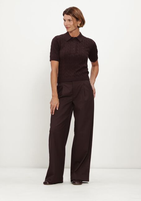 Braune GESTUZ Hose GZPAULA MW WIDE PANTS - large