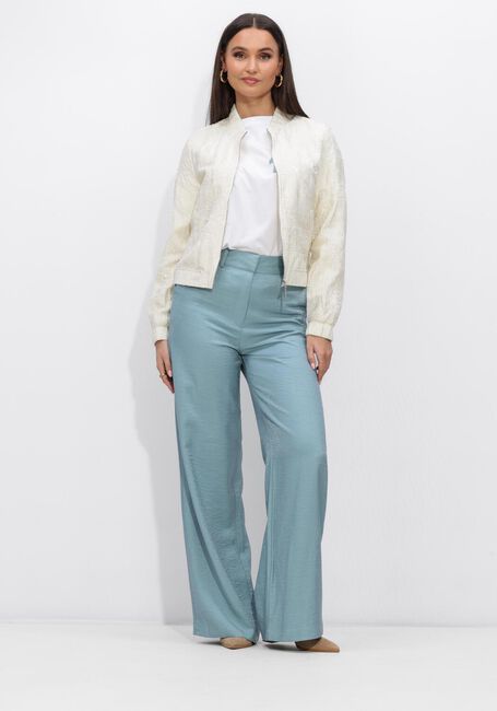 Wei&szlig;e JANSEN AMSTERDAM Blusen RILEY SHIRT CO 184 SHORT SLEEVE WIDE FIT SATIN EMBROIDERY FLOWER - large