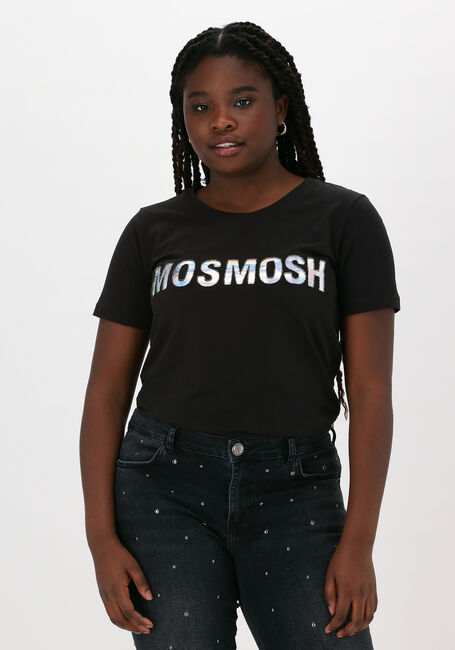 Schwarze MOS MOSH T-shirt HOLLO O-SS TEE - large