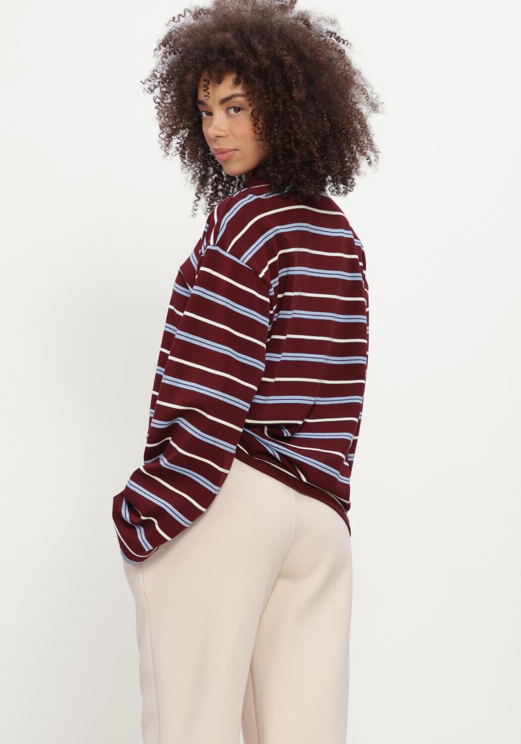 Bordeaux THE LOLA CLUB Pullover EMILIA POLO - large