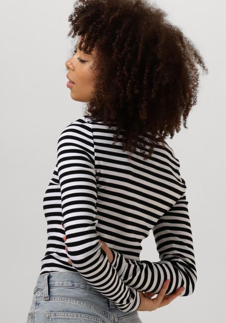 Schwarze CALVIN KLEIN Tops & T-shirts WOVEN LABEL RIB LONG SLEEVE - large