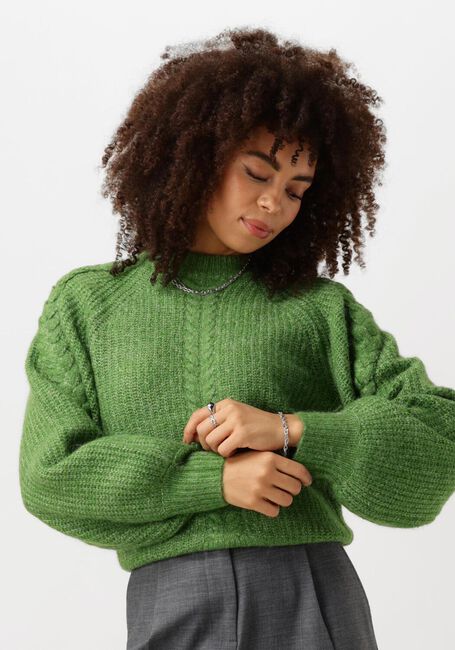 Grüne OBJECT Pullover OBJRUNA KNIT L/S RE PULLOVER - large