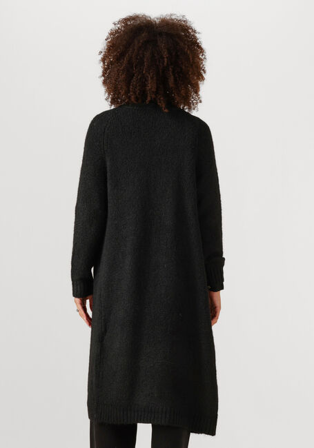 Schwarze OBJECT Strickjacke OBJMILU LS LO LONG KNIT CARDIGAN - large