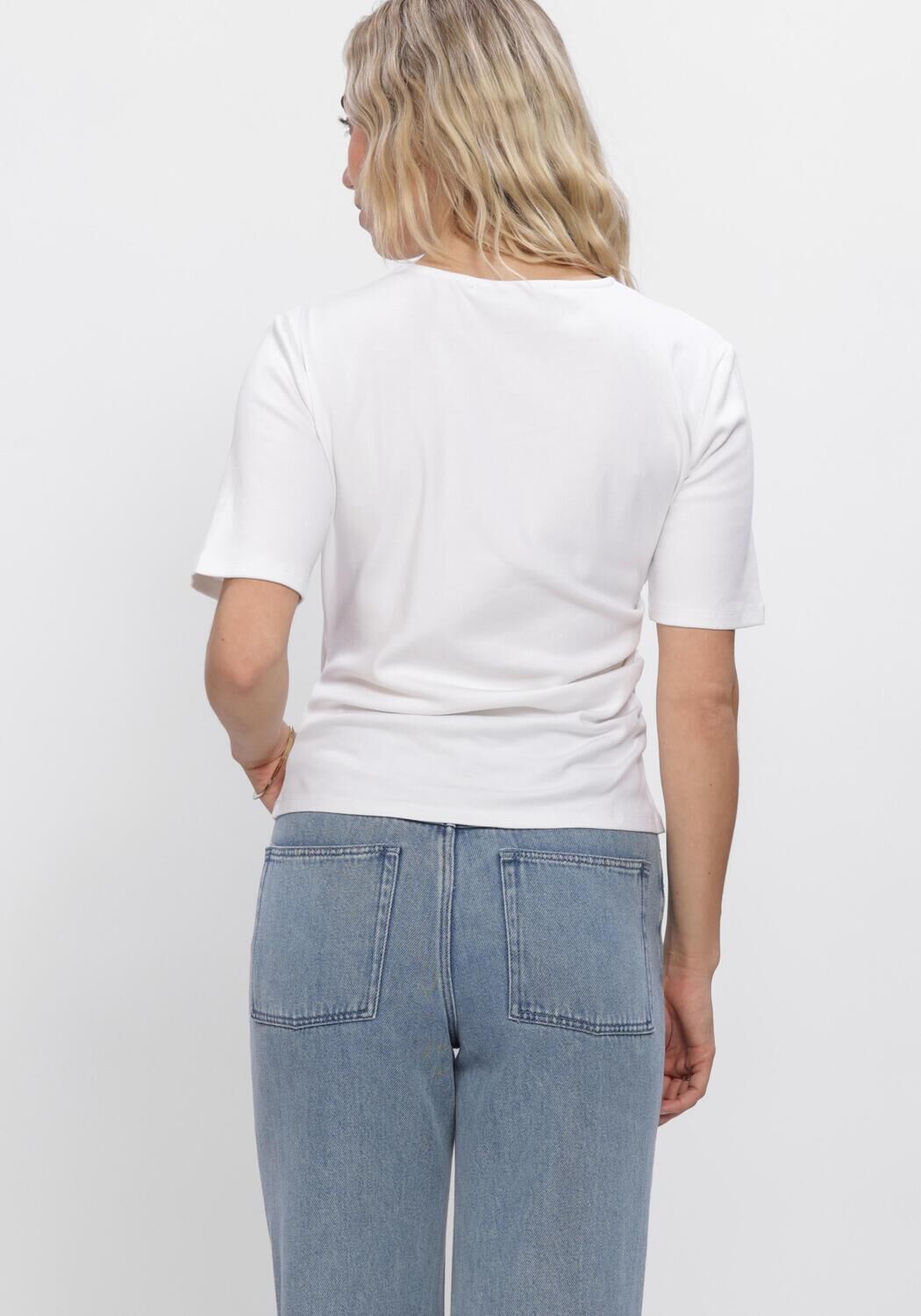 Wei&szlig;e SECOND FEMALE T-shirt ULINA DRAPE TEE - large