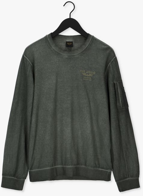Olive PME LEGEND Sweatshirt R-NECK INTERLOCK COLD DYE - large