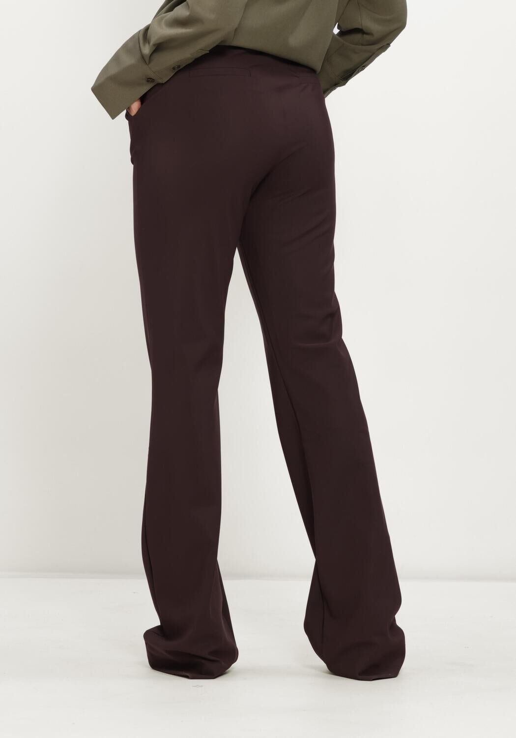 Bordeaux STUDIO ANNELOES Schlaghose Flair LONG bonded trousers - large