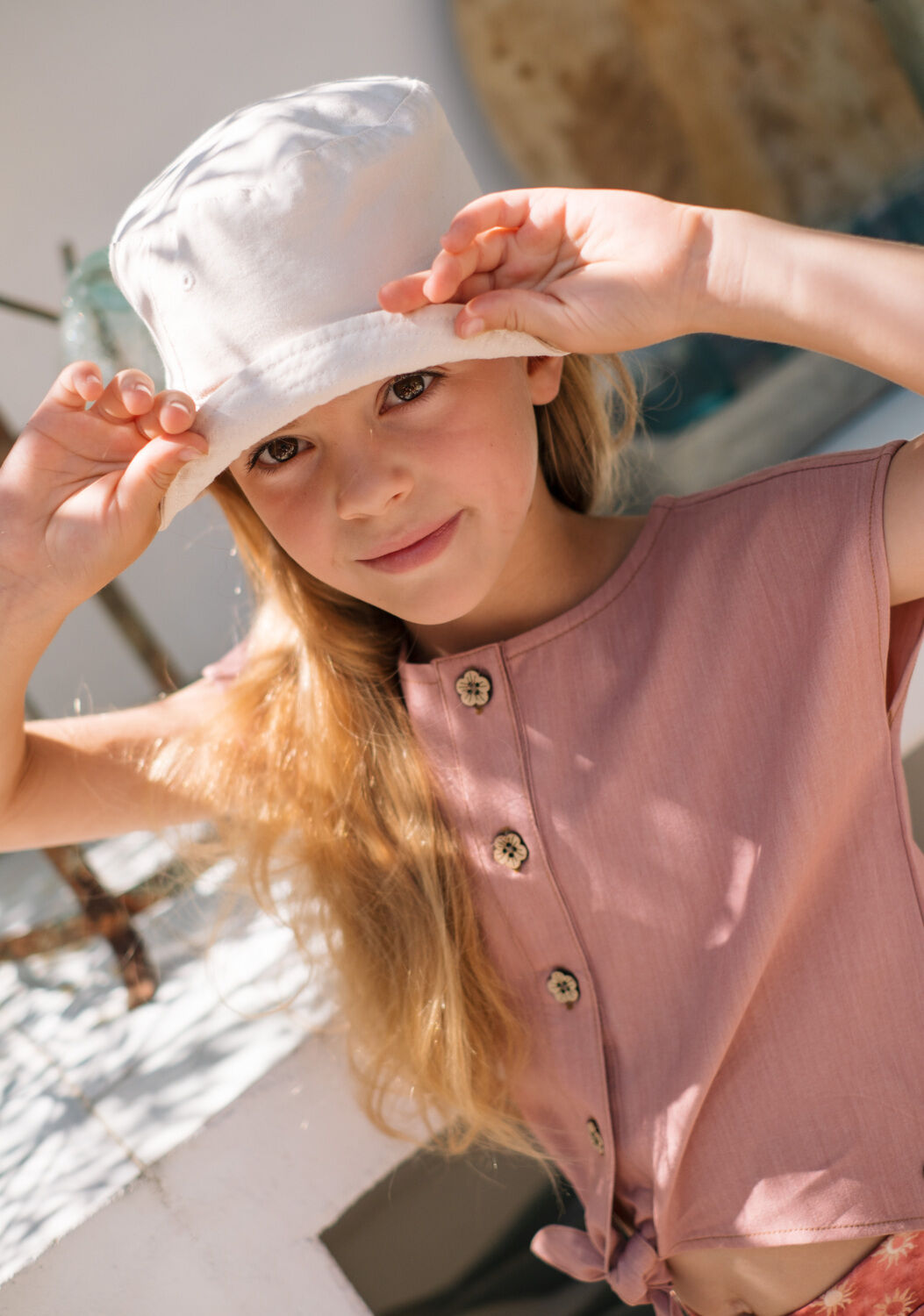 Rosane LIKE FLO Top CLARA FLO CHAMBREY KNOTTED TOP - large