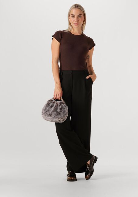 Schwarze OBJECT Hose OBJIVY HW WIDE PANT - large