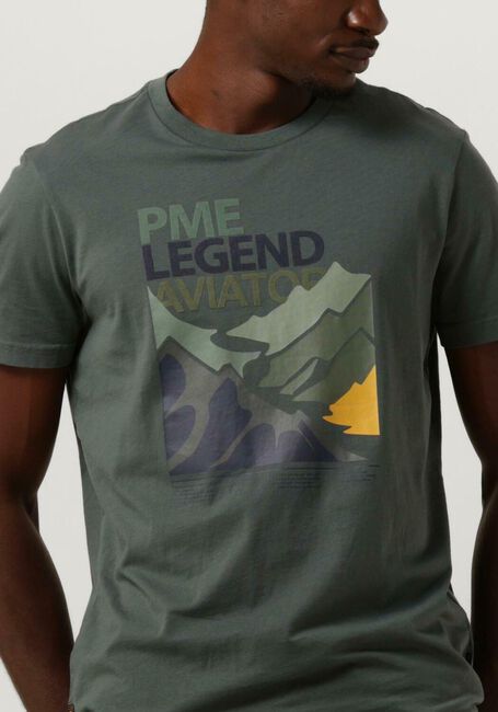 Grüne PME LEGEND T-shirt SHORT SLEEVE R-NECK SINGLE JERSEY - large