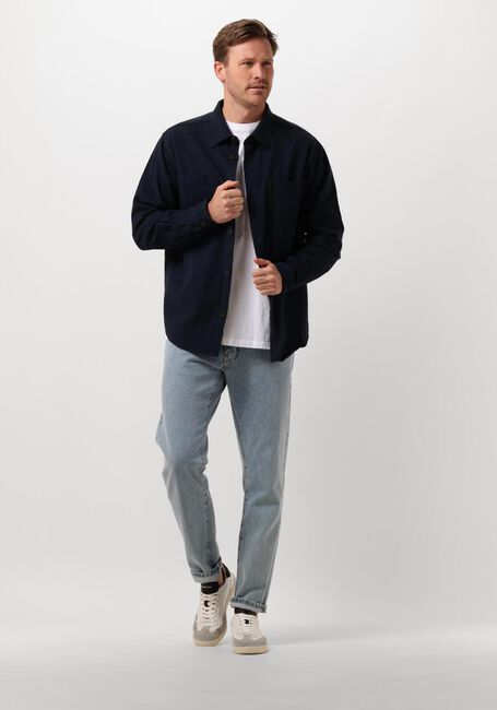 Dunkelblau SELECTED MEN Overshirt SLH-HEAVY TWILL OVERSHIRT LS - large