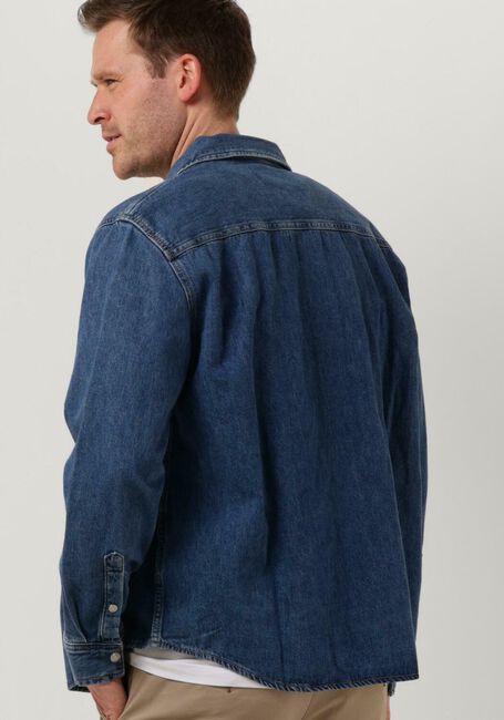 Blaue CALVIN KLEIN Jeansjacke RELAXED LINEAR DENIM SHIRT - large