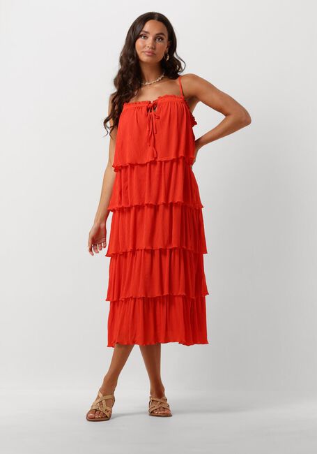 Rote Y.A.S. Midikleid YASFILIPPA STRAP MIDI DRESS - large