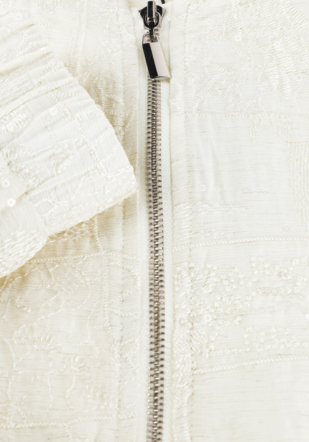 Nicht-gerade weiss JANSEN AMSTERDAM Jack SHANTI JASJE PE 275 BOMBER LONG SLEEVE EMBROIDERY - large