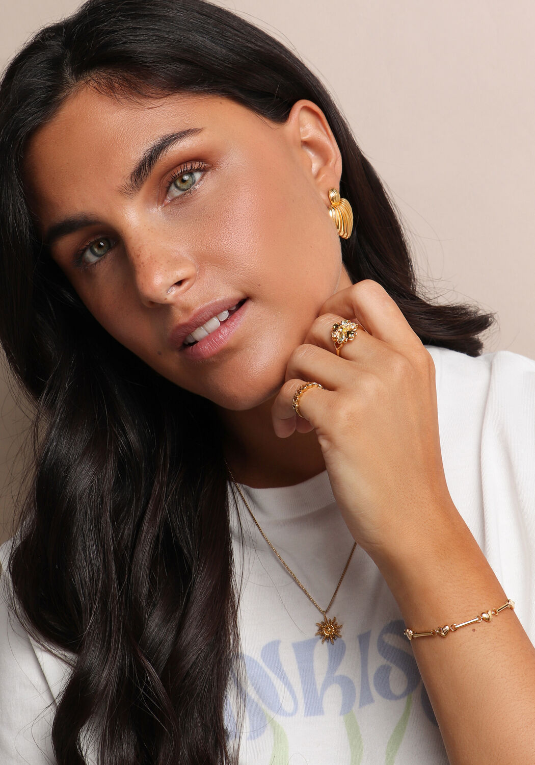 Goldfarbig 24Kae Ohrringe 42494Y