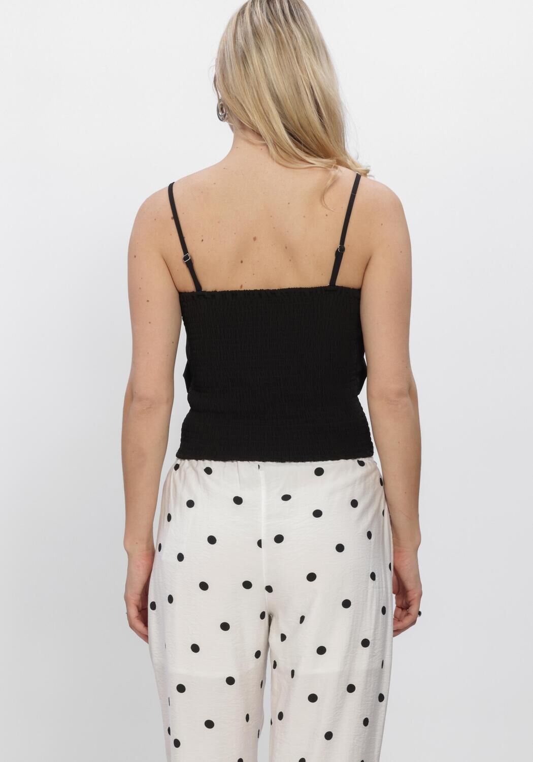 Schwarze SELECTED WOMEN Top SLFVINELLE PLEATED BANDEAU TOP - large