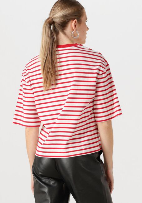 Rote CATWALK JUNKIE T-shirt STRIPED LOOSE FIT TSHIRT - large