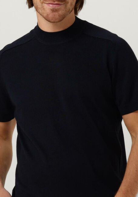 Dunkelblau SELECTED HOMME T-shirt SLHTOWN SS KNIT MOCK NECK B - large
