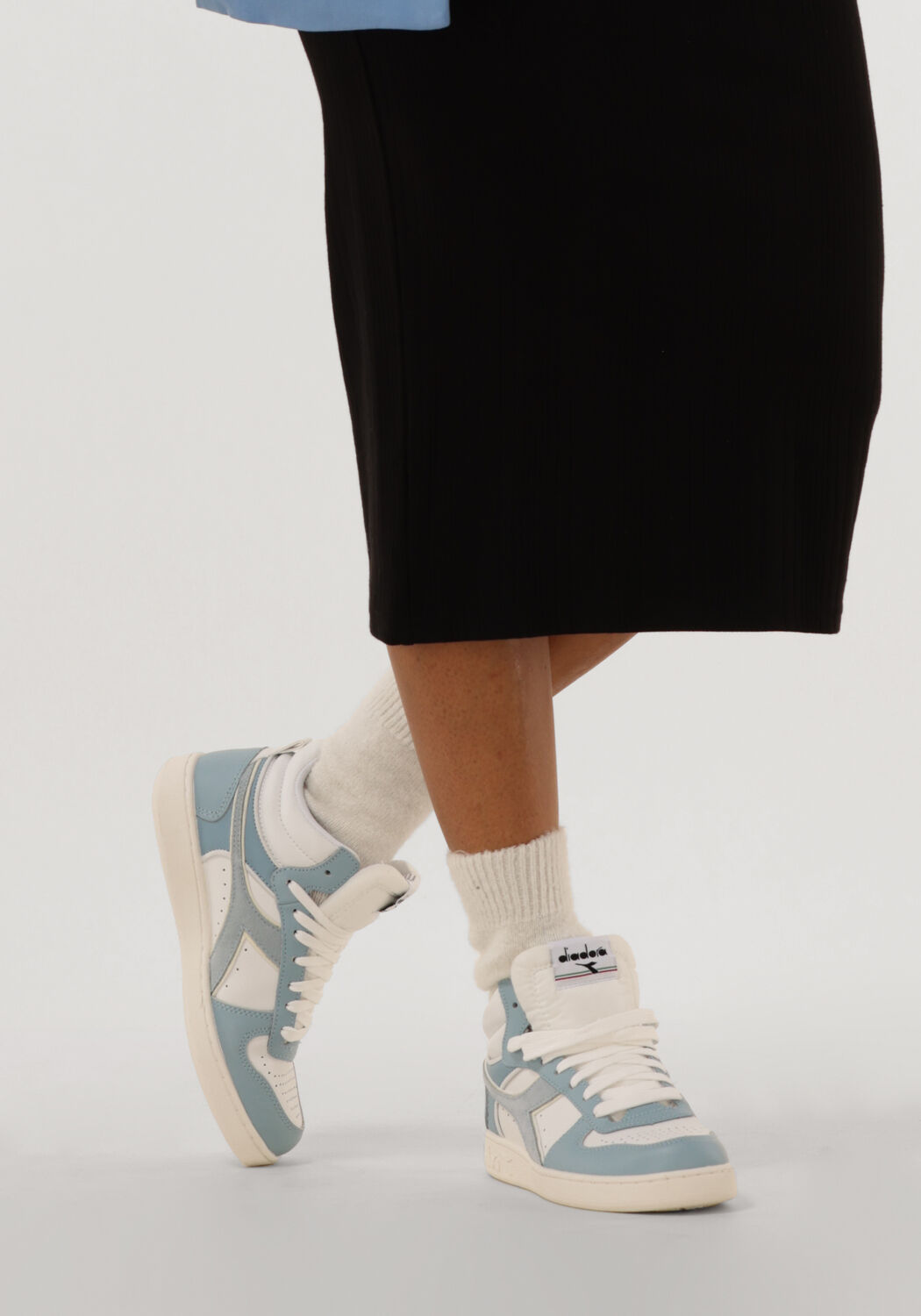 Blaue DIADORA Sneaker High MAGIC BASKET DEMI WOMAN - large