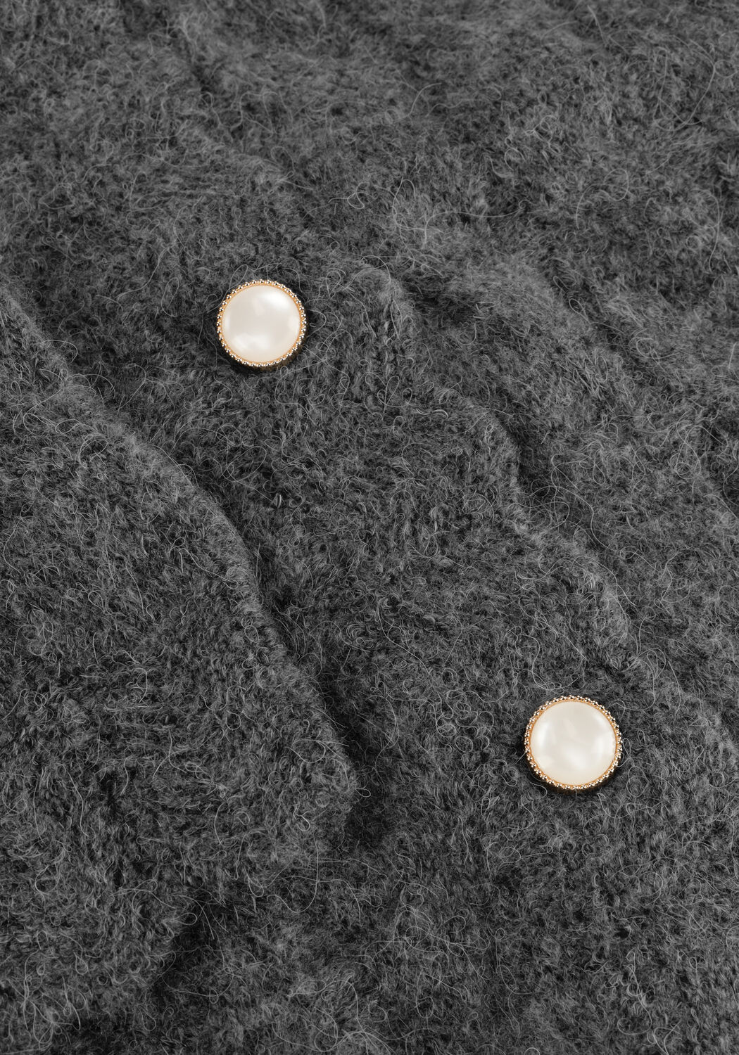 Dunkelgrau Y.A.S. Strickjacke YASBUBERA LS KNIT CARDIGAN - large