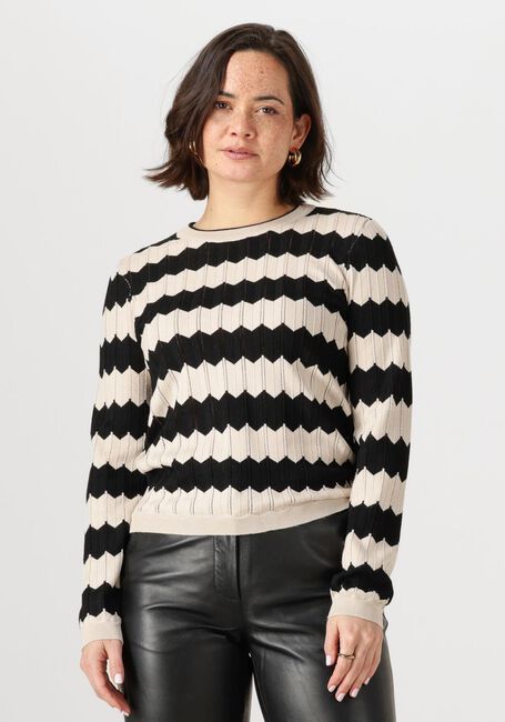 Sand OBJECT Pullover OBJEBBA L/S RE KNIT PULLOVER - large