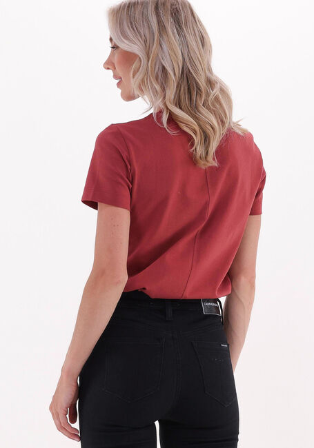 Braune CALVIN KLEIN T-shirt BADGE SEAMING TEE - large