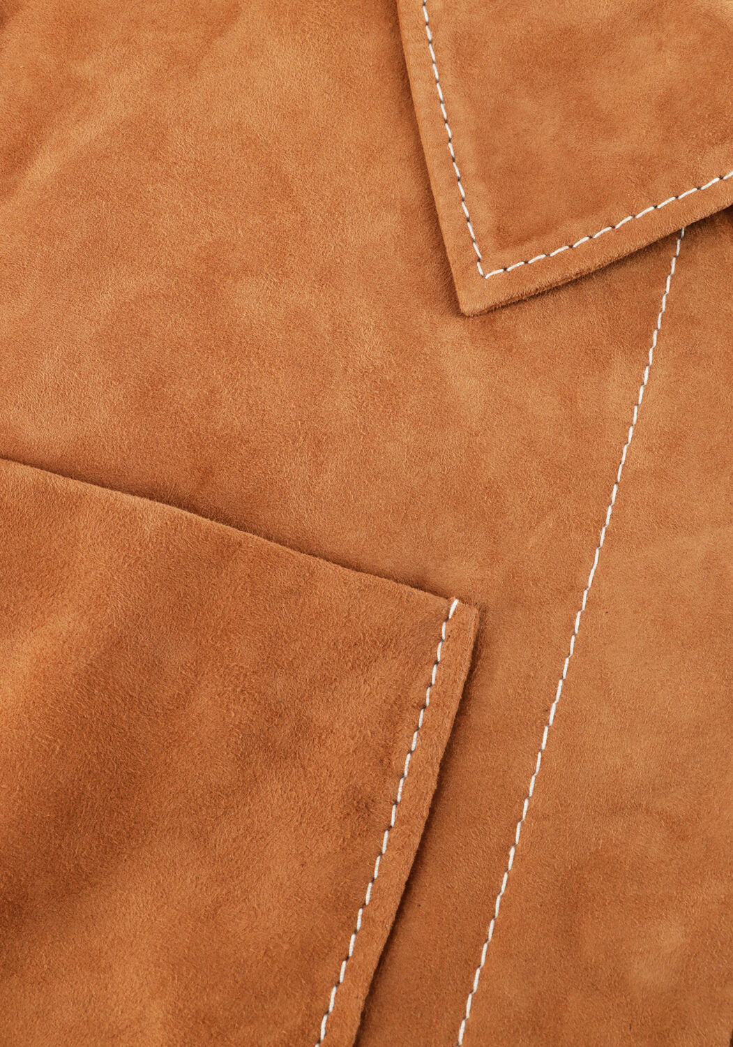 Cognacfarbene IBANA Blusen TREABHAR SUEDE - large