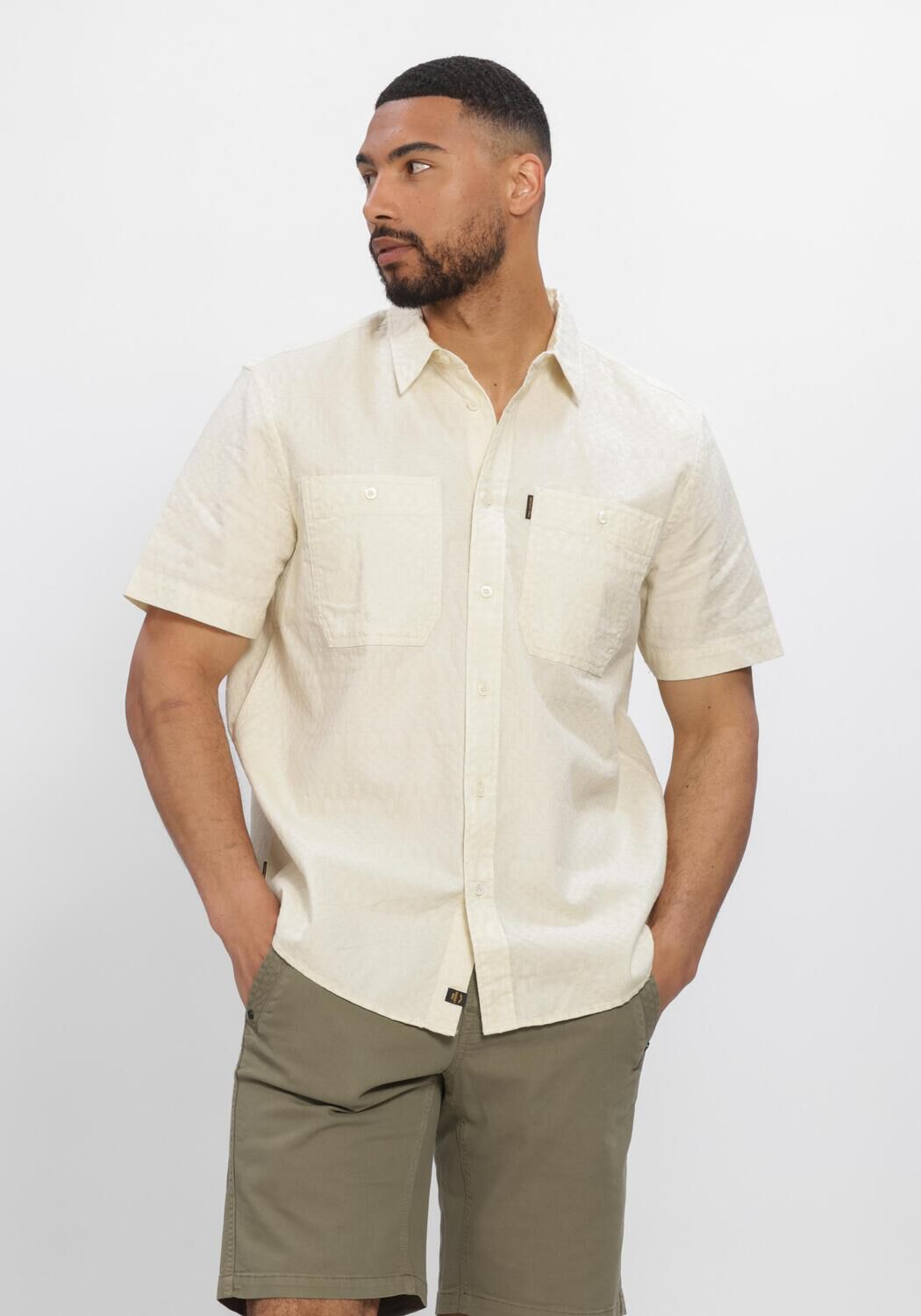 Creme PME LEGEND Casual-Oberhemd COOPER BARRY JACQUARD - large