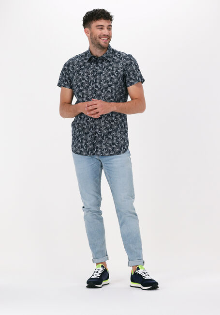 Blaue DSTREZZED Casual-Oberhemd SHIRT S/S LINE FLOWER VOILE - large