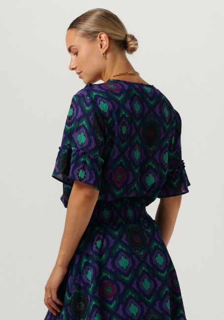 Lilane ALIX THE LABEL Top LADIES WOVEN IKAT RUFFLE TOP - large
