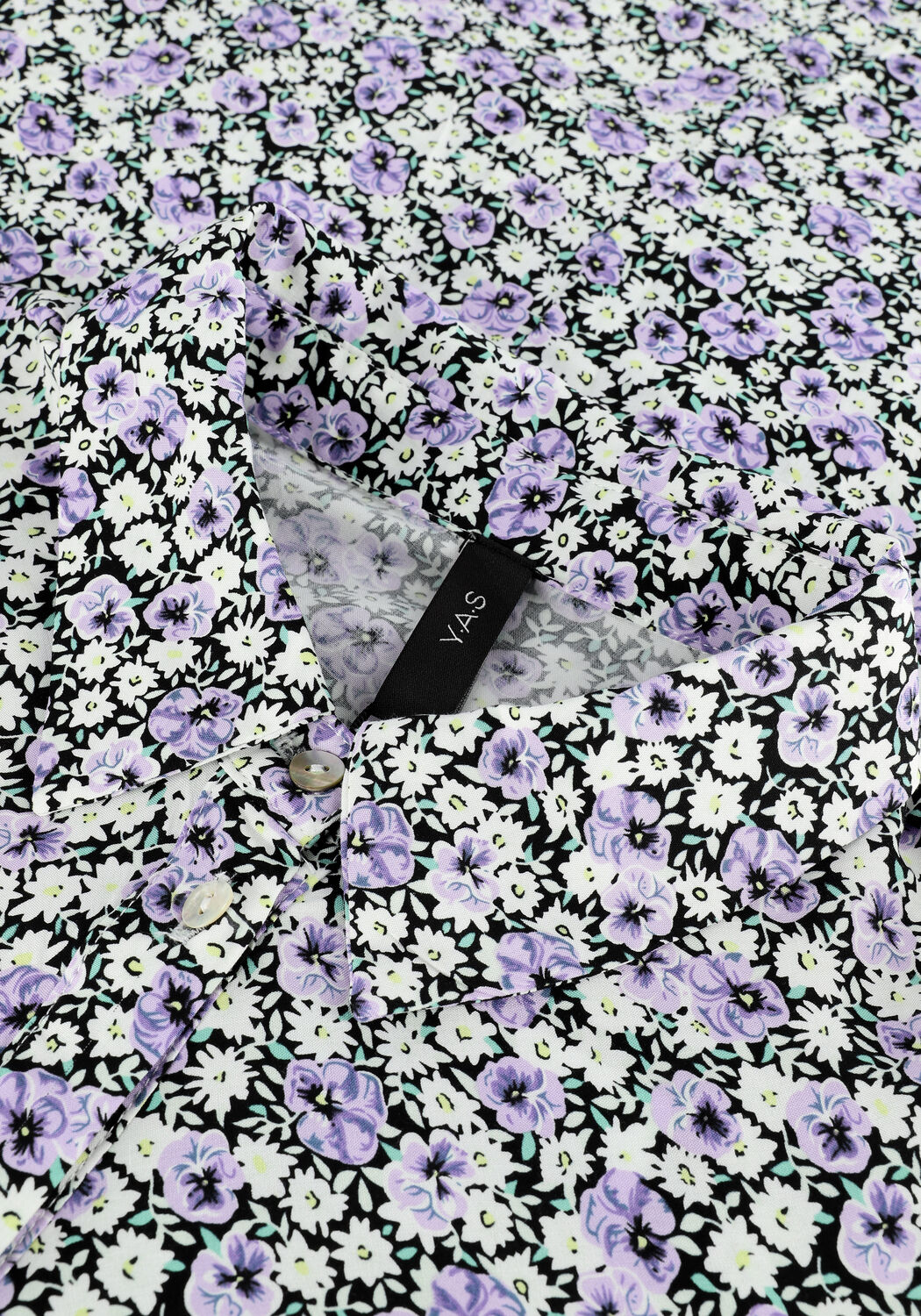 Schwarze Y.A.S. Maxikleid YASFIA 3/4 LONG SHIRT DRESS - large