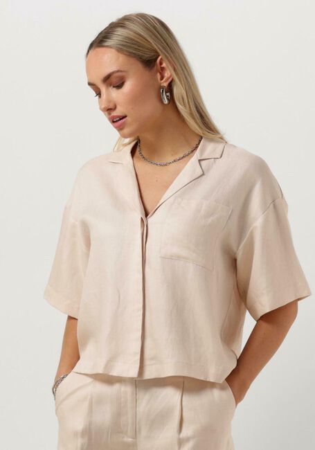 Nicht-gerade weiss SELECTED FEMME Blusen SLFLYRA 2/4 BOXY REVERS LINEN SHIRT - large