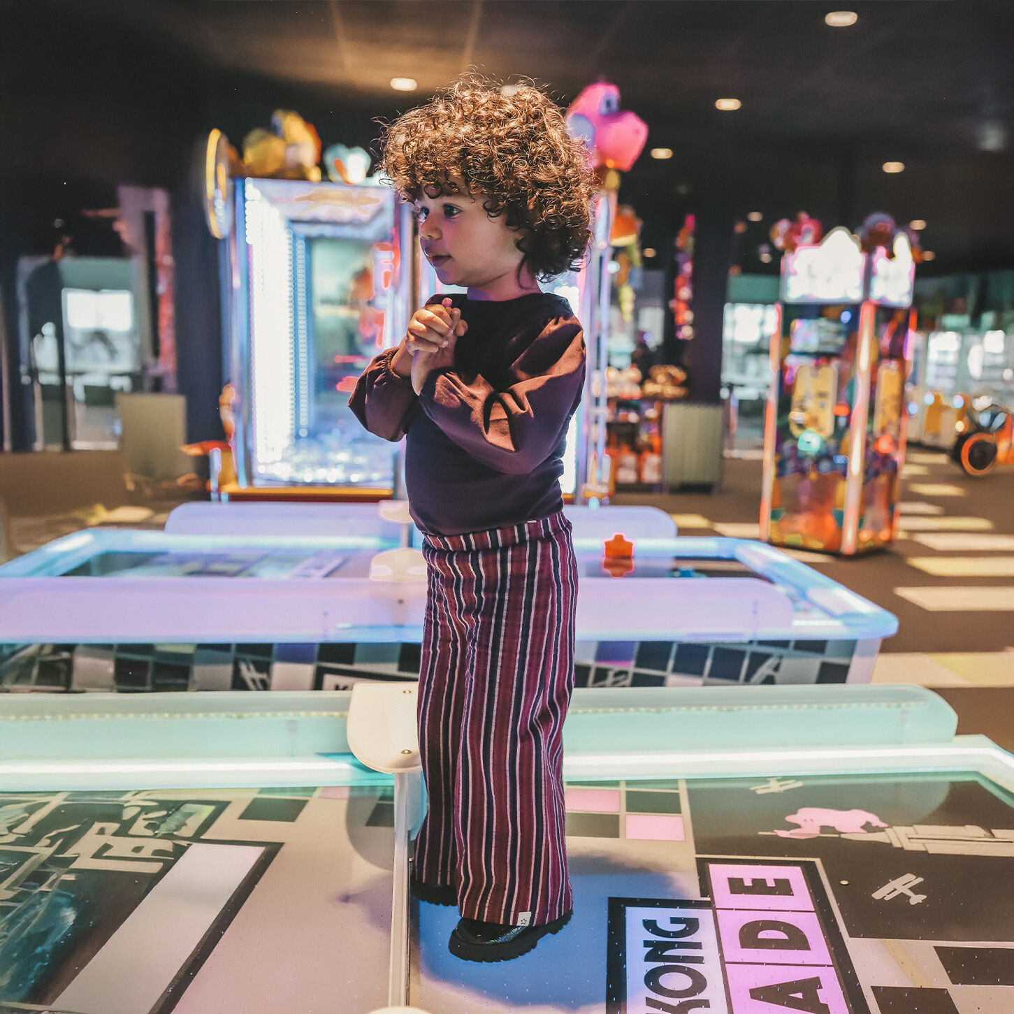 Mehrfarbige/Bunte YOUR WISHES Weite Hose WINNER STRIPES WIDE LEG PANTS - large