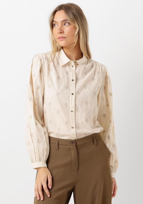 Weiße SUMMUM Blusen BLOUSE SCATTERED EMBRO SOLID - large