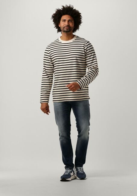 Schwarze BUTCHER OF BLUE Pullover STRIPED CREW - large