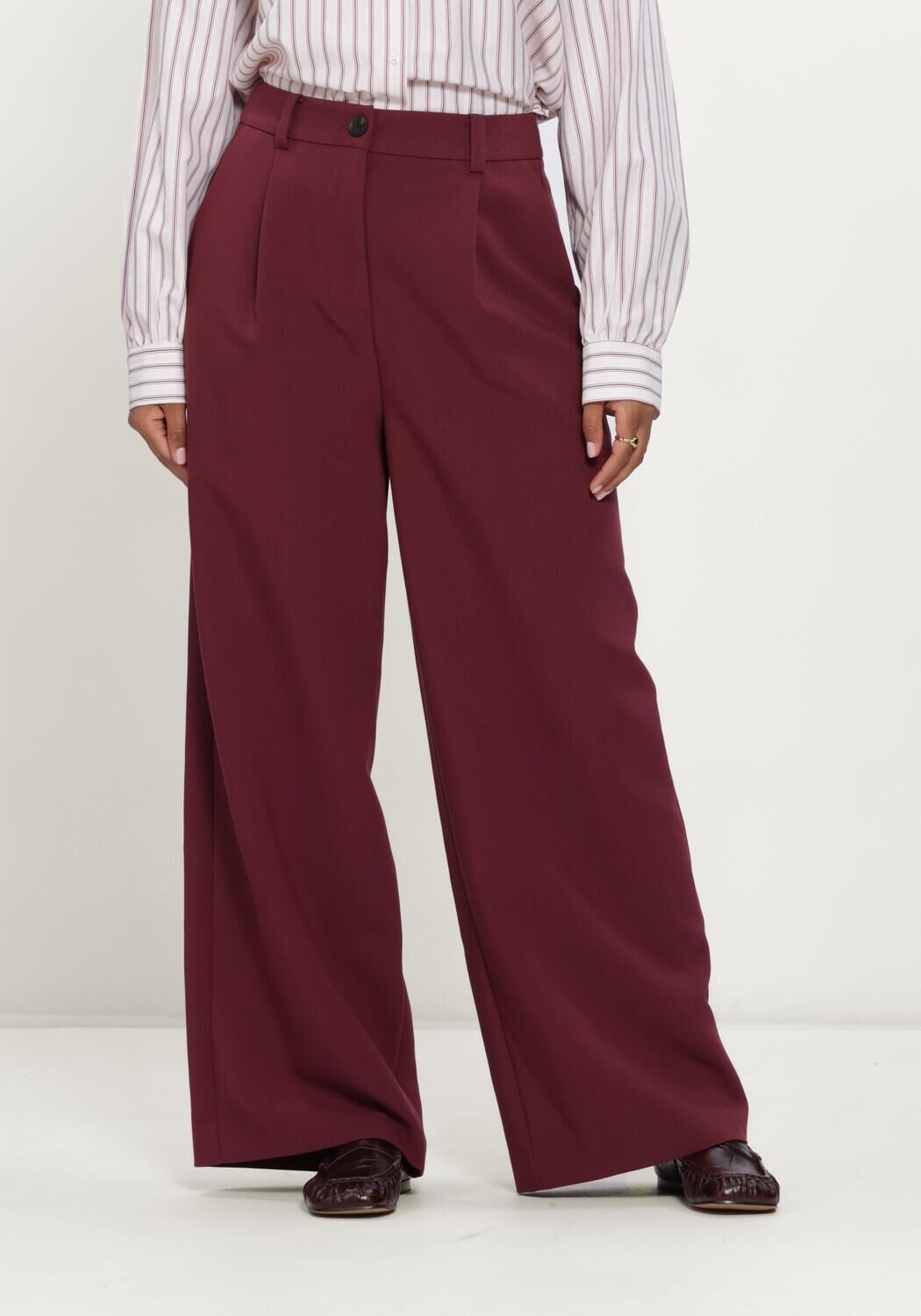 Bordeaux MODSTR&Ouml;M Weite Hose GALEMD WIDE PANTS - large
