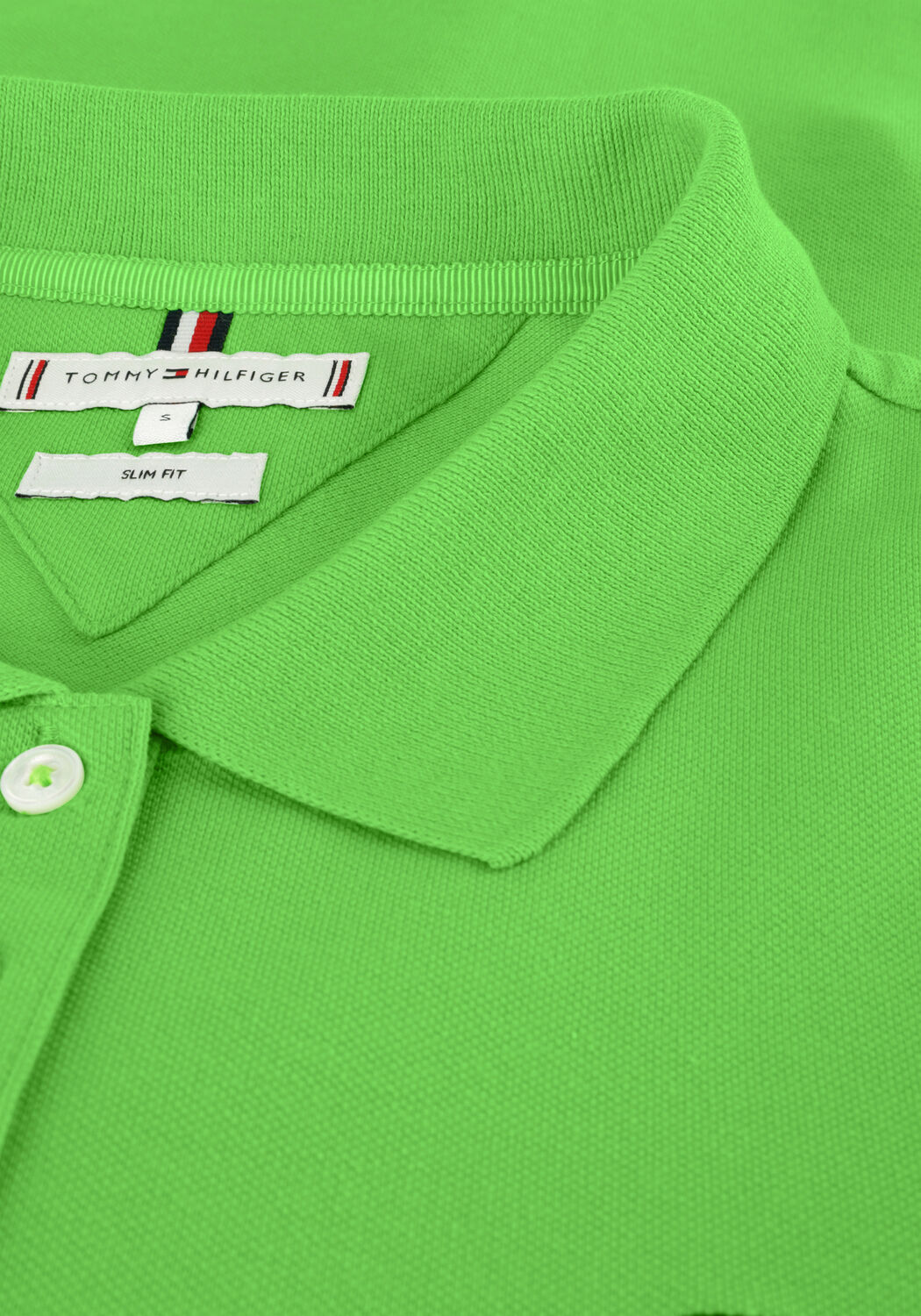Gr&uuml;ne TOMMY HILFIGER Polo-Shirt 1985 SLIM PIQUE POLO SS - large