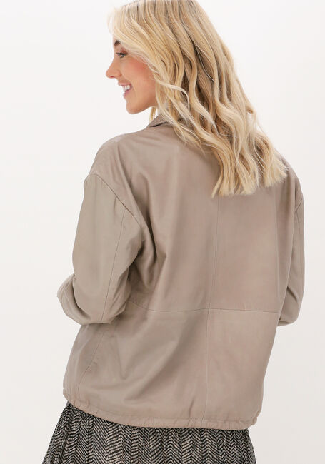 Taupe GOOSECRAFT Lederjack ROSA BLOUSE - large