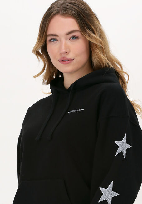 Schwarze COLOURFUL REBEL Sweatshirt STAR TOWELLING OVERSIZED HOODI - large