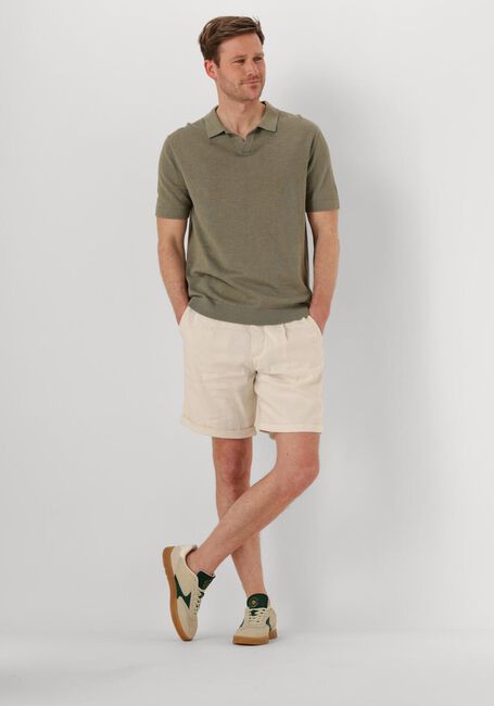 Olive SELECTED HOMME Polo-Shirt SLHMATTIS SS KNIT SUN OPEN POLO NOOS - large