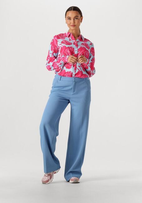 Mehrfarbige/Bunte POM AMSTERDAM Blusen BLOUSE MILA URBAN FLORA BLUE - large
